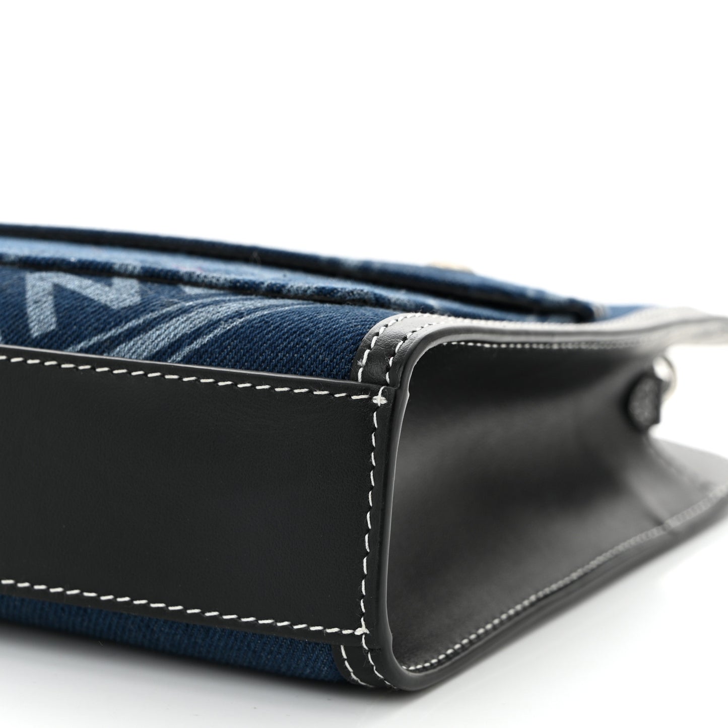 Denim Smooth Calfskin Mini Pocket Bag Blue