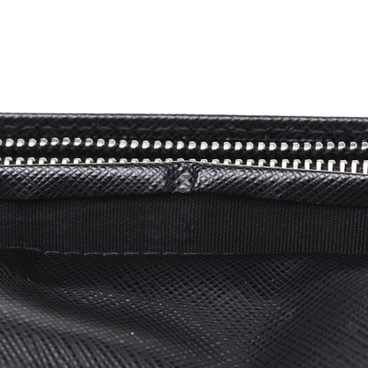 Prada Saffiano Metal Continental Flap Wallet Black 7 of 22