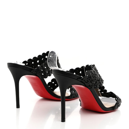 Christian Louboutin Kid Braided Calamazone 85 Sandals 37.5 Black 4 of 7