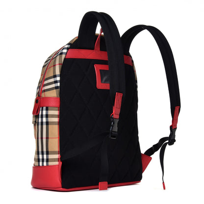Burberry Vintage Check Embroidered Logo Backpack Antique Yellow 2 of 5