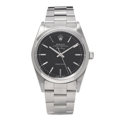 Rolex Stainless Steel 34mm Air-King Oyster Perpetual Precision Watch Black 14000 1 of 7