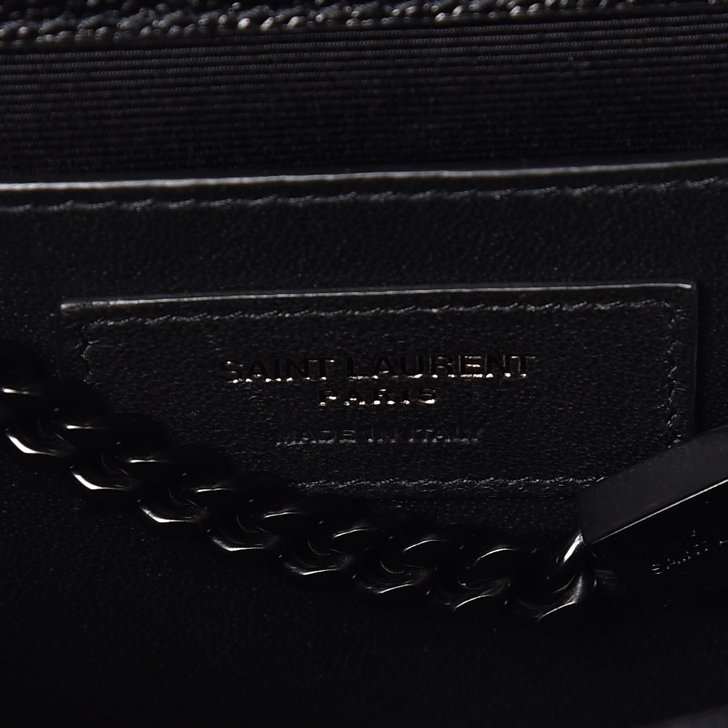 Saint Laurent Grain De Poudre Small Monogram Kate Satchel Black 9 of 10