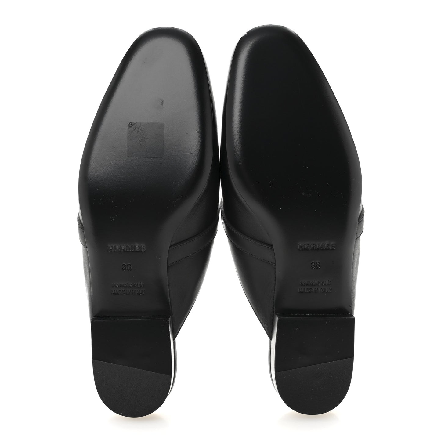 Calfskin Oz Mules 38 Black