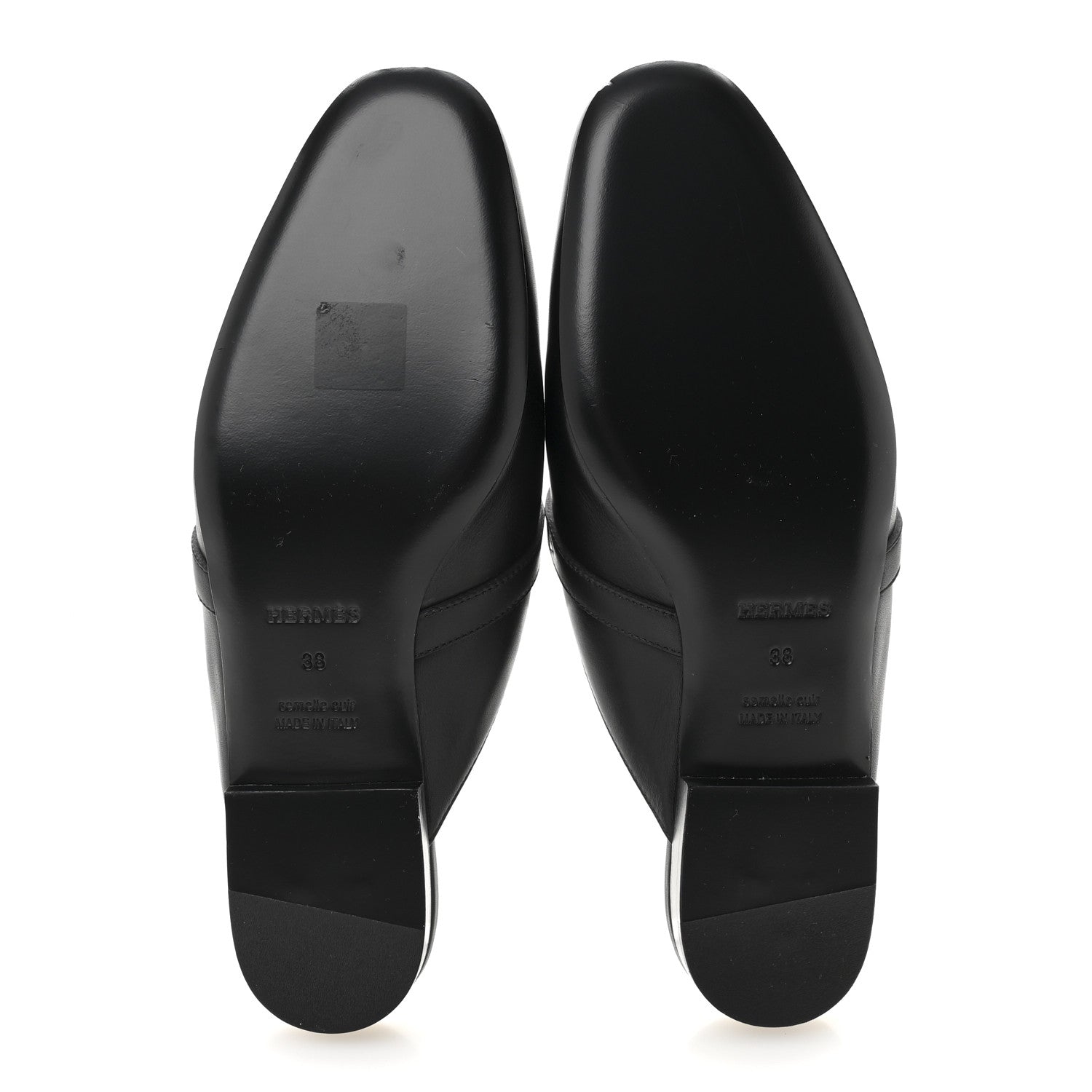 Hermes Calfskin Oz Mules 38 Black 6 of 9