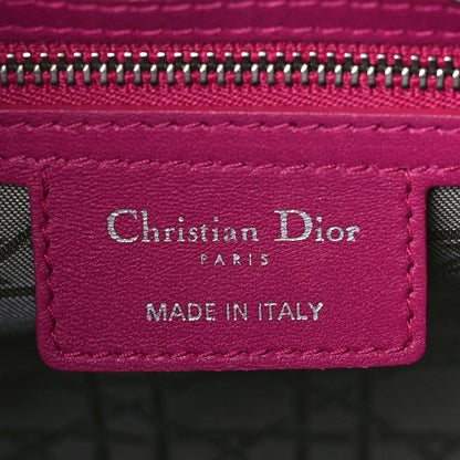 Christian Dior Lambskin Cannage Medium Lady Dior Fuchsia 6 of 10