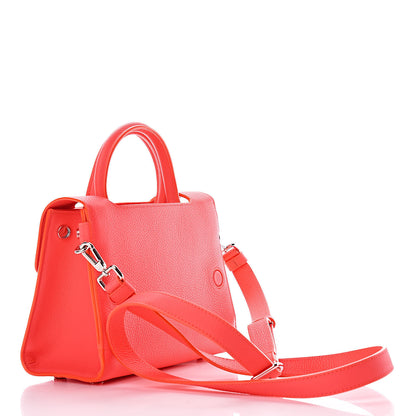 Christian Dior Grained Calfskin Mini Diorever Flap Fluorescent Goji Pink 3 of 8