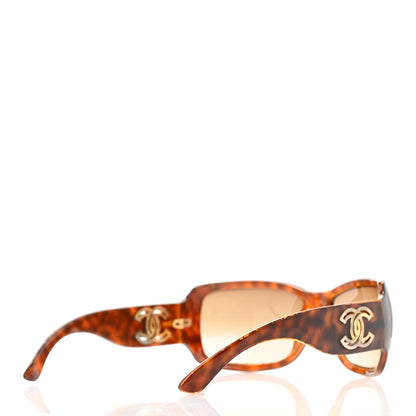 Chanel Acetate CC Sunglasses Tortoise 4 of 10