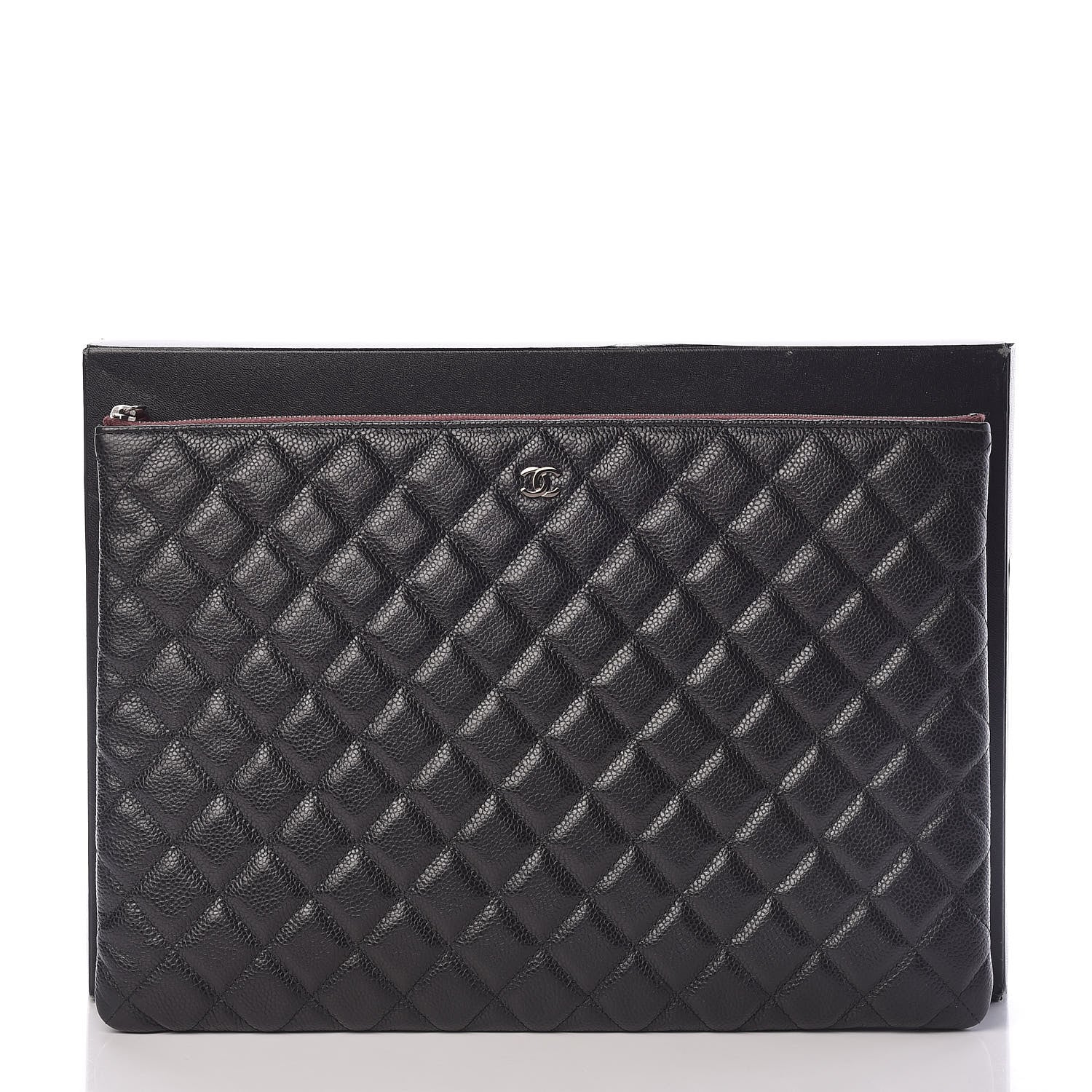 Chanel Caviar Quilted Large Cosmetic Case Black 8 of 8