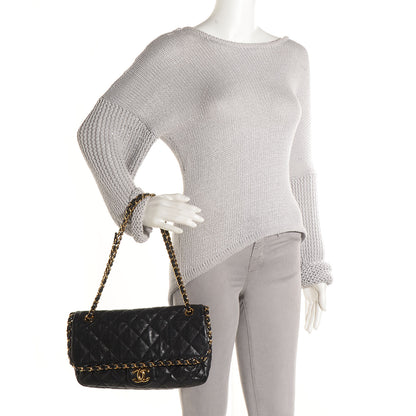 Chanel Calfskin Quilted Medium Chain Me Flap Black 2 of 9