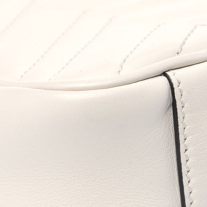 Gucci Calfskin Matelasse Mini GG Marmont Shoulder Bag White 16 of 24