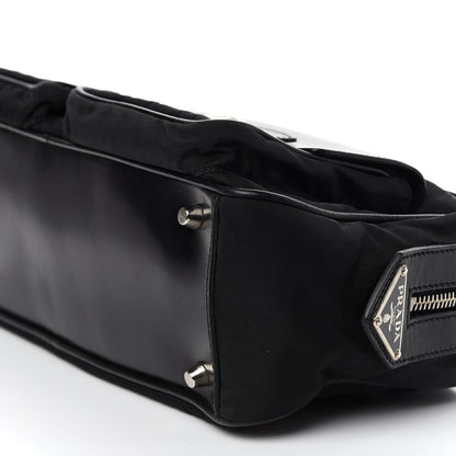 Prada Tessuto Nylon City Calf Satchel Black 6 of 10