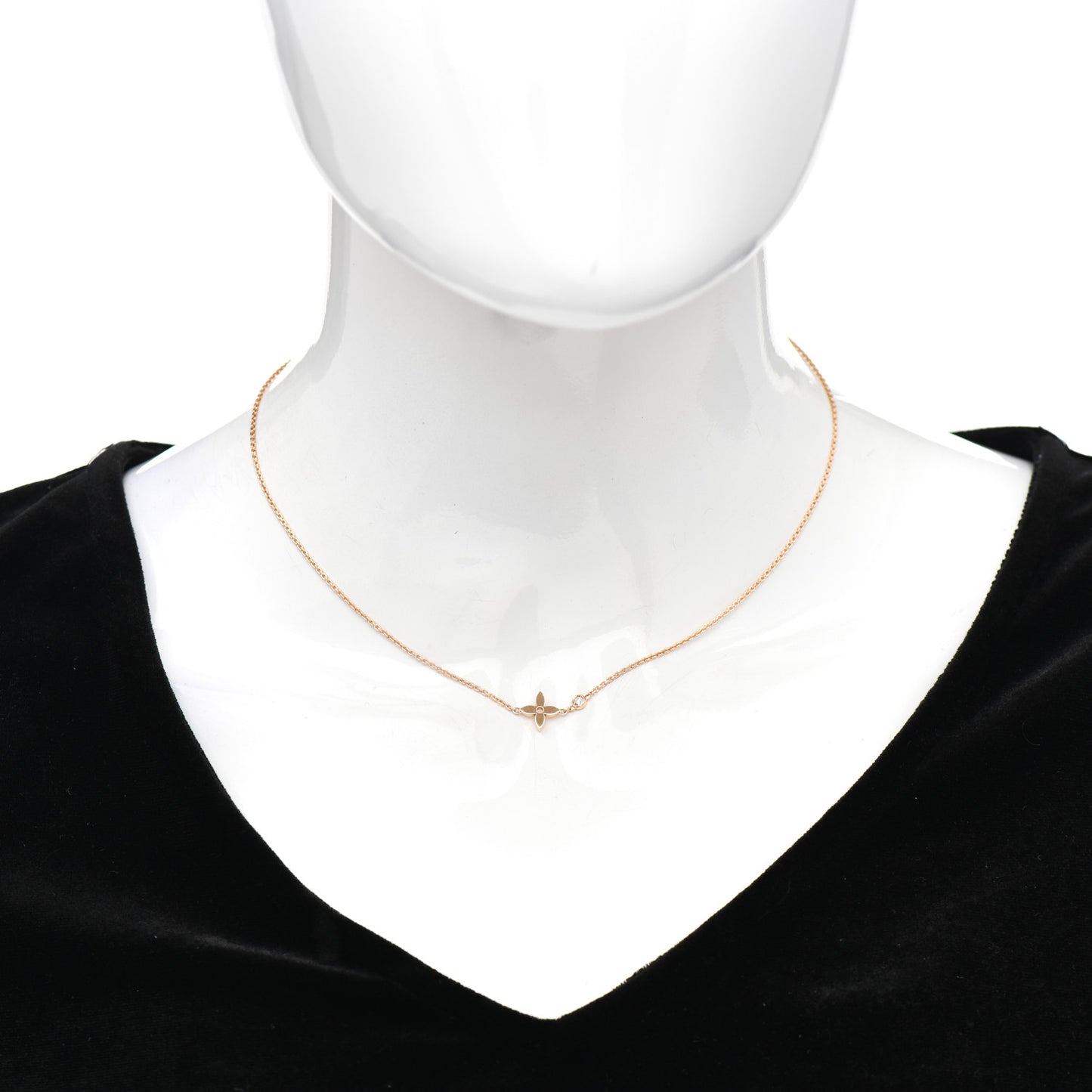 18K Pink Gold Diamond Idylle Blossom Pendant Necklace