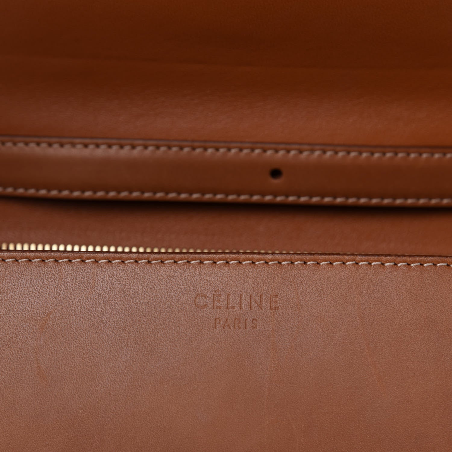Celine Smooth Calfskin Medium Classic Box Flap Bag Camel 11 of 13