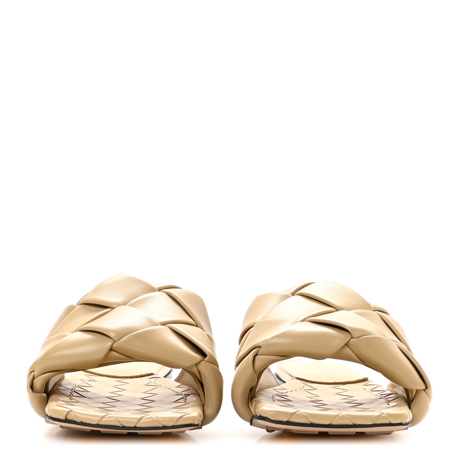 Bottega Veneta Nappa Maxi Intrecciato Lido Flat Sandals 37 Cane Sugar 3 of 8