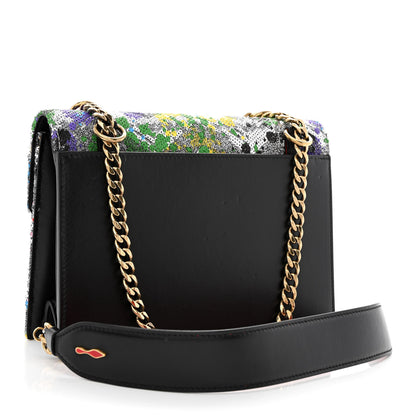 Christian Louboutin Calfskin Paillette Splash Small Elisa Black Multicolor 3 of 11