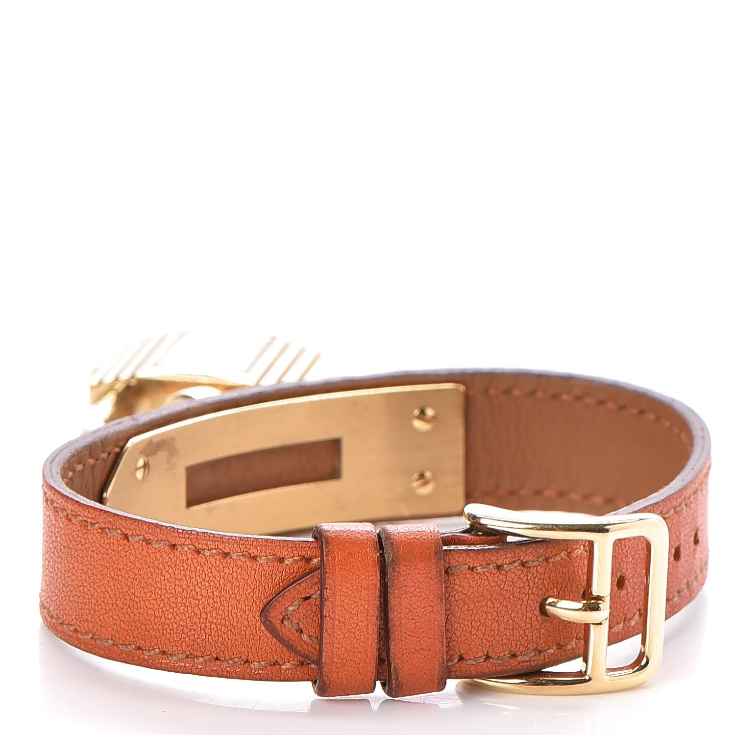 Hermes Stainless Steel Swift 20mm Kelly Cadena Quartz Watch Orange 4 of 10
