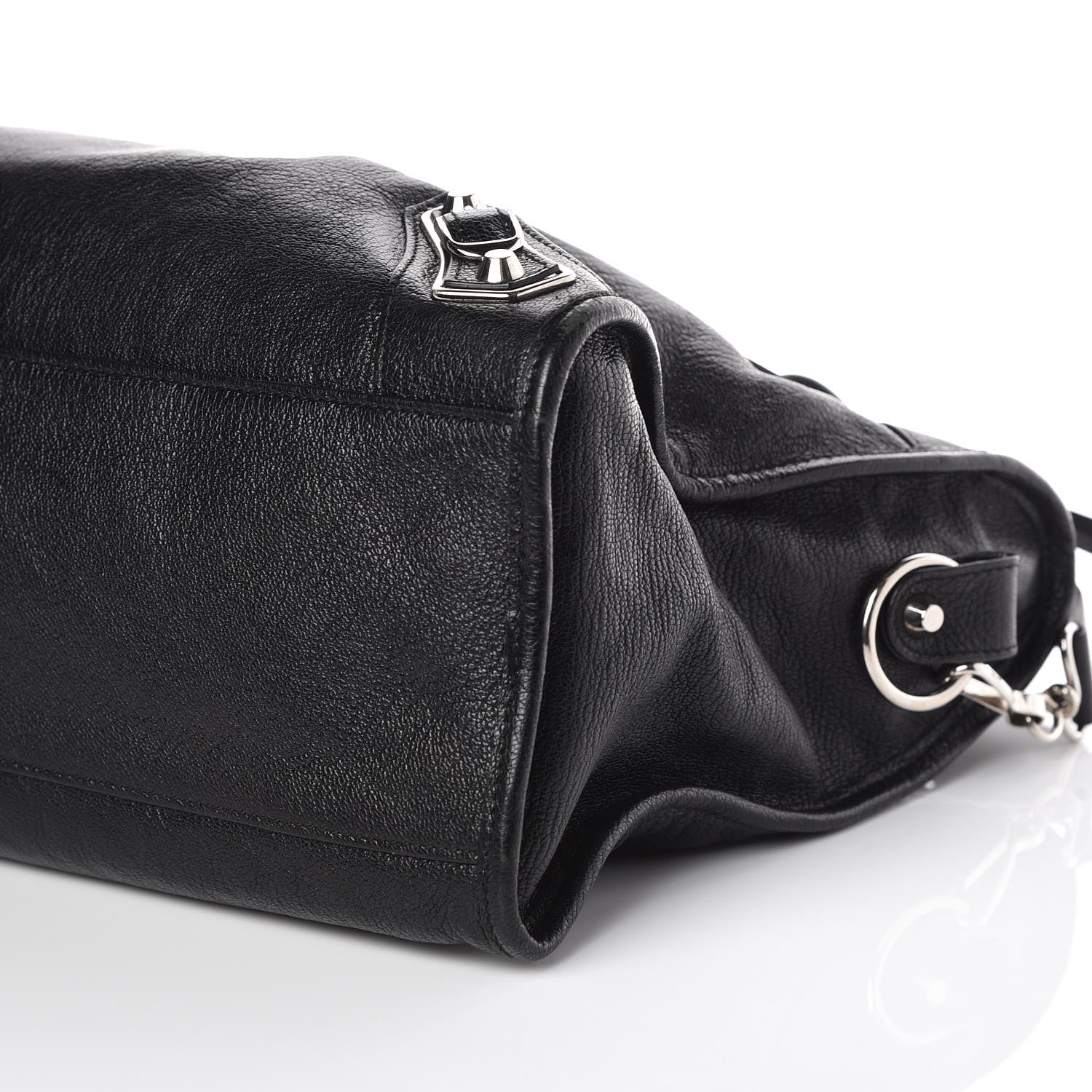 Balenciaga Chevre Silver Metallic Edge Hardware City Black 6 of 13