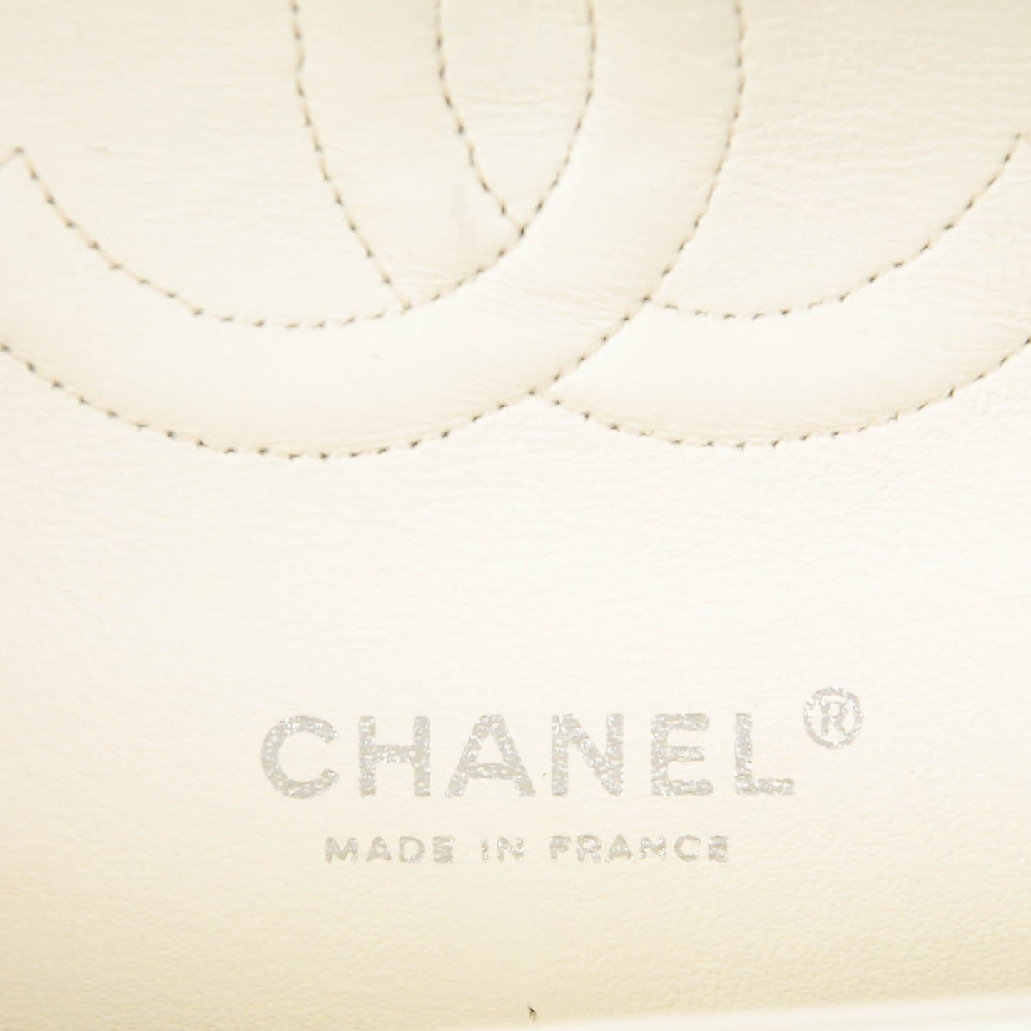 Caviar Quilted Medium Double Flap White