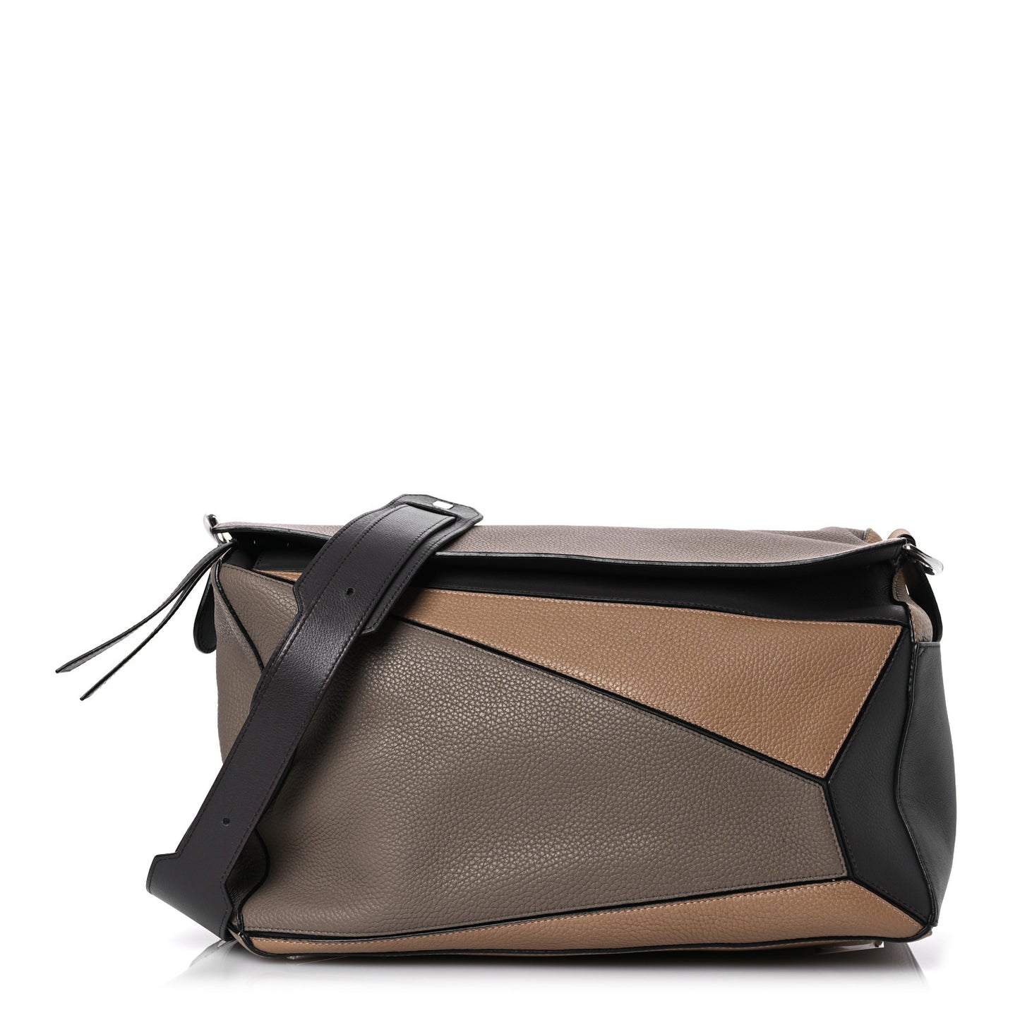 Grained Calfskin Large Puzzle Bag Sand Ash Multicolor