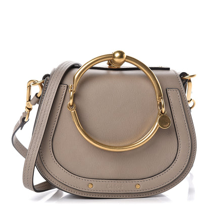 Chloe Calfskin Suede Small Nile Bracelet Bag Motty Grey 1 of 10
