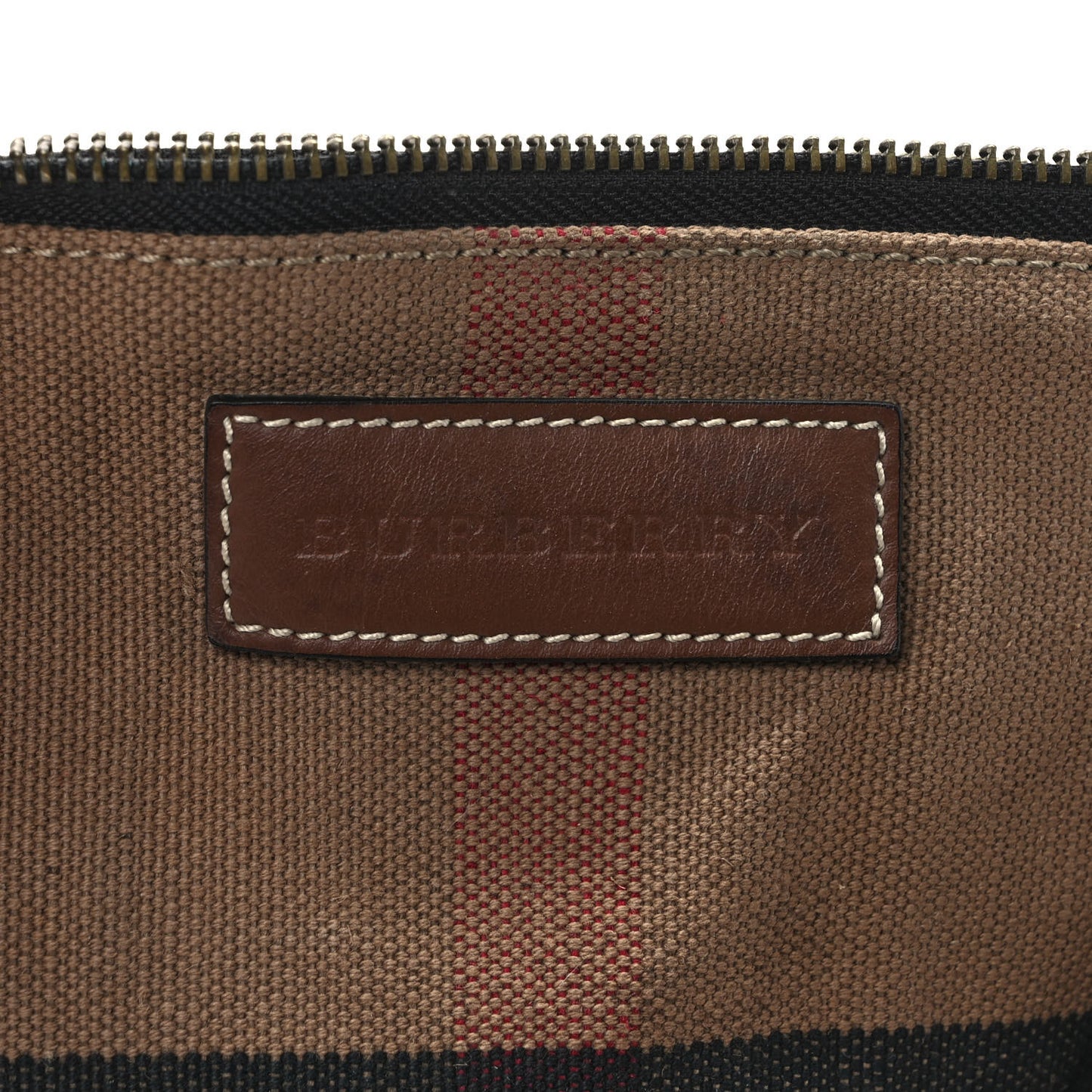 Grainy Calfskin House Check Canvas Small Heston Crossbody Tan Black