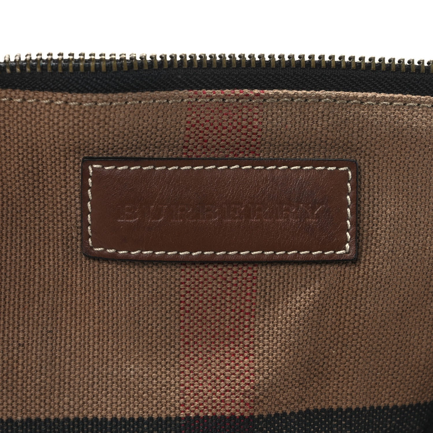 Burberry Grainy Calfskin House Check Canvas Small Heston Crossbody Tan Black 8 of 19