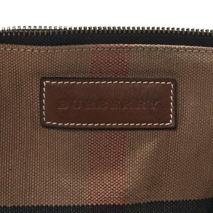 Burberry Grainy Calfskin House Check Canvas Small Heston Crossbody Tan Black 8 of 19