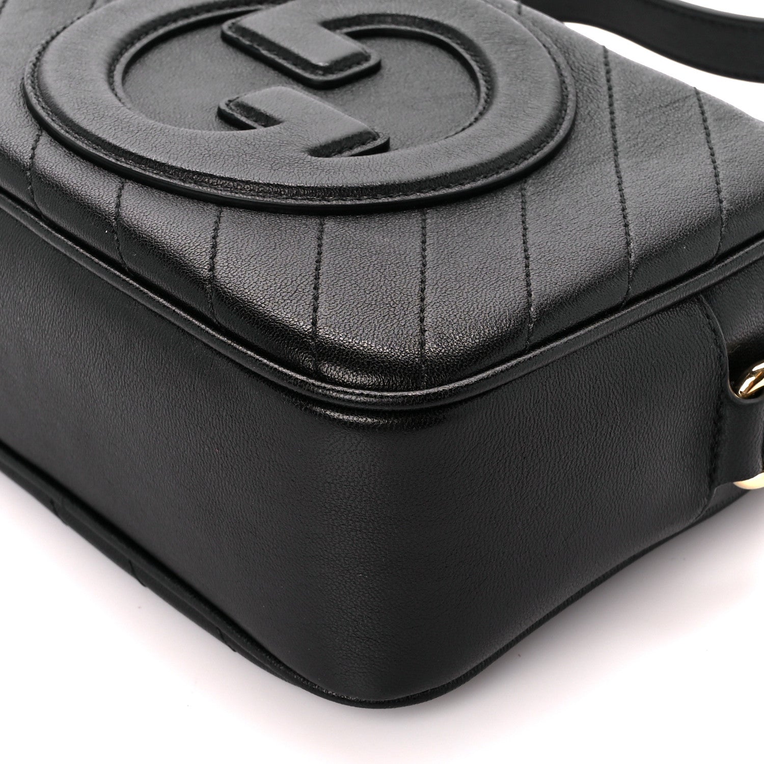 Gucci Sakai Be Green Calfskin Diagonal Stitched Small Blondie Shoulder Bag Black 11 of 11