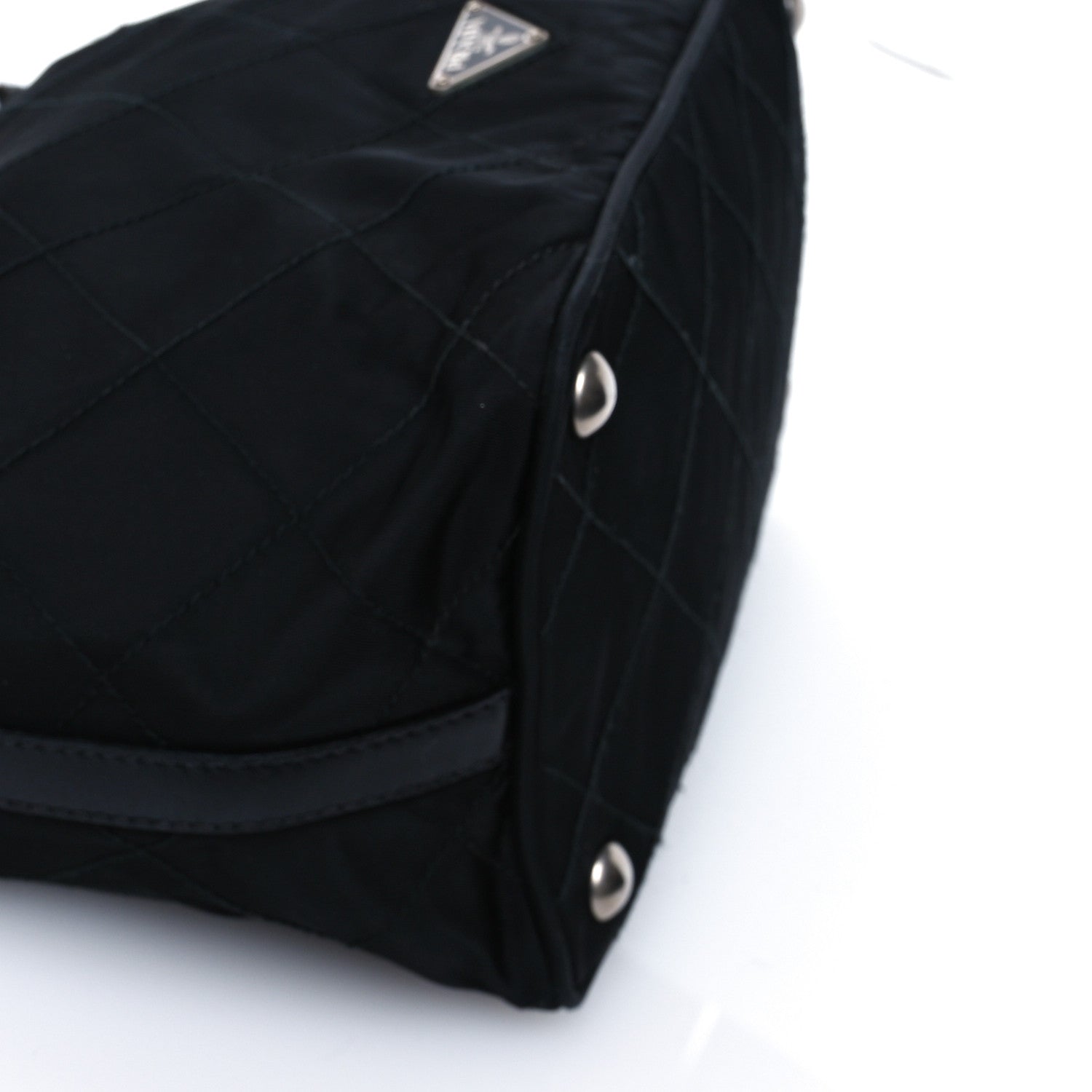 Prada Tessuto Nylon Stitched Hobo Black 8 of 12