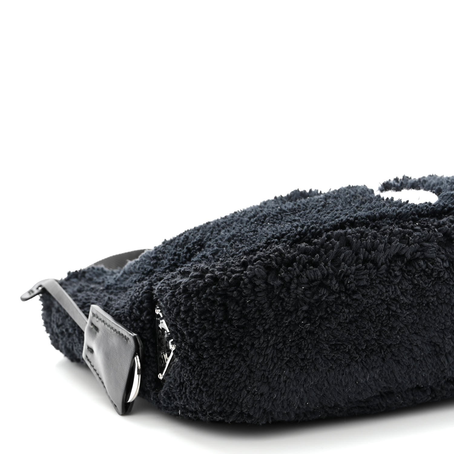 Prada Terry Cloth Mini Re-Edition 2000 Bag Black White 8 of 9