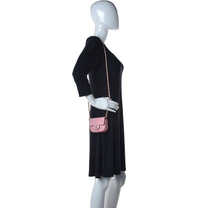 Chanel Caviar Quilted Mini Clutch With Chain Pink 2 of 12