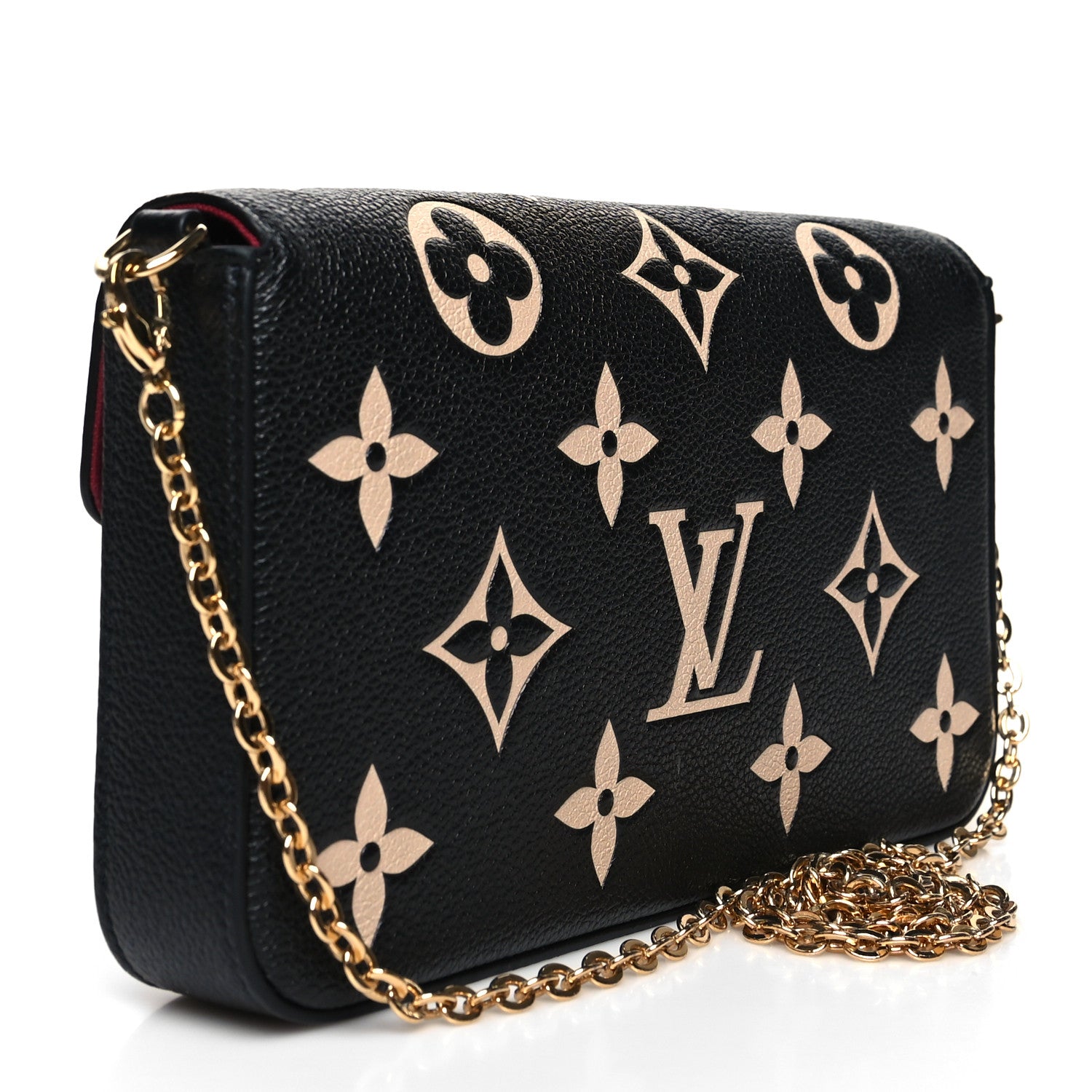 Louis Vuitton Empreinte Monogram Giant Felicie Pochette Black Beige 4 of 15