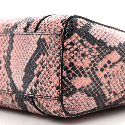 MCM Snakeskin Embossed Mini Toni Shopper Tote Blush Pink 10 of 13