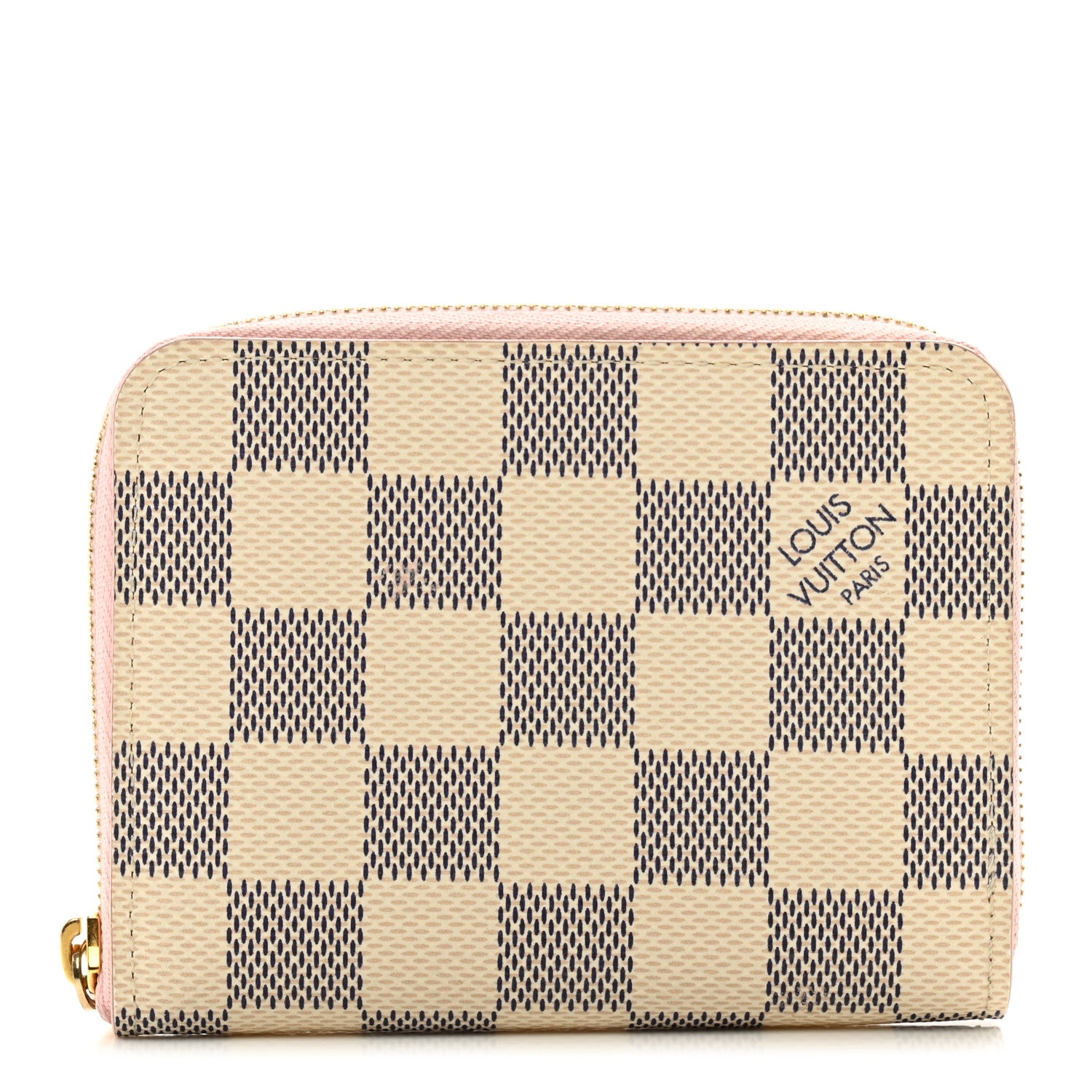 Louis Vuitton Damier Azur Zippy Coin Purse Rose Ballerine 1 of 6