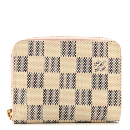 Louis Vuitton Damier Azur Zippy Coin Purse Rose Ballerine 1 of 6