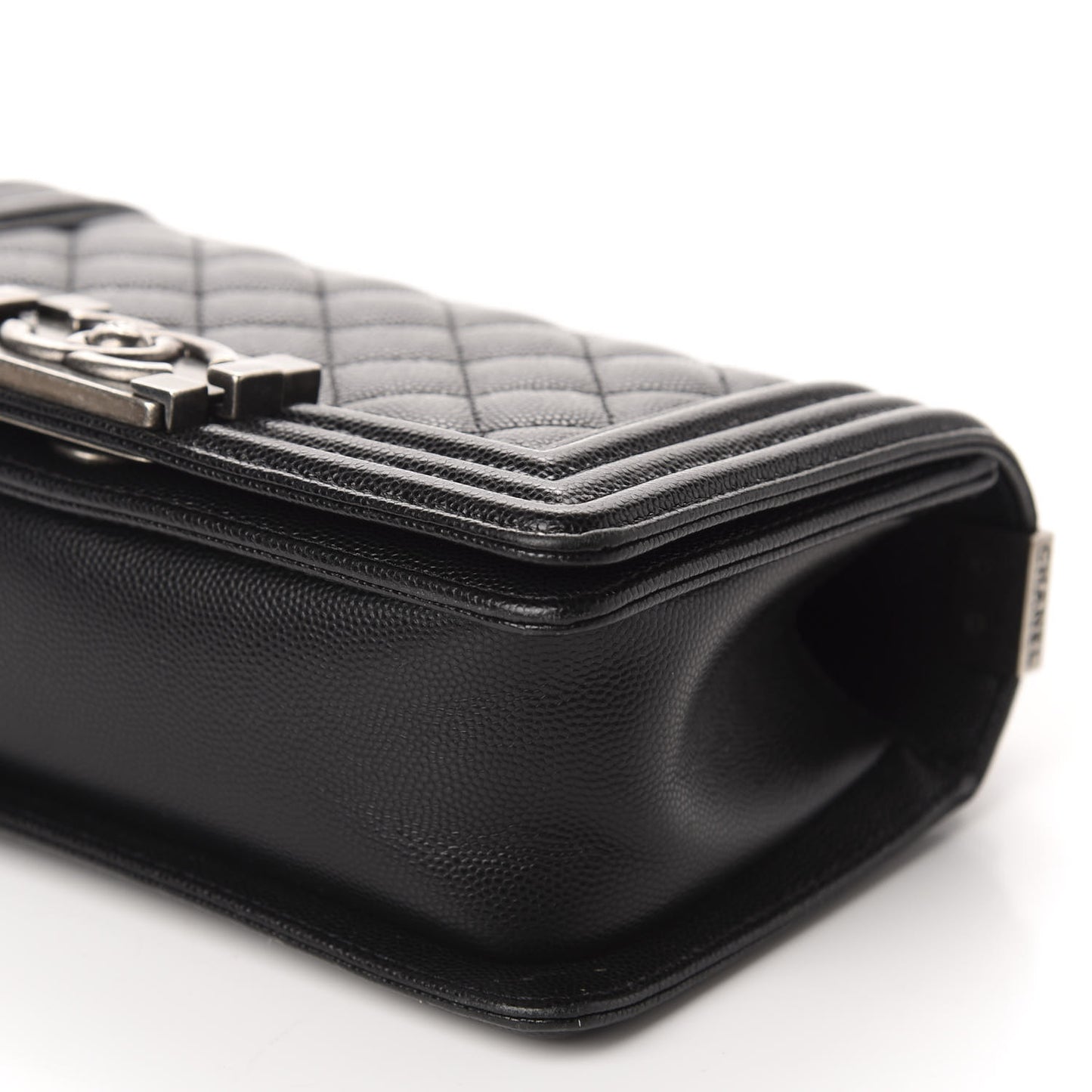 Caviar Quilted Small Boy Flap Black