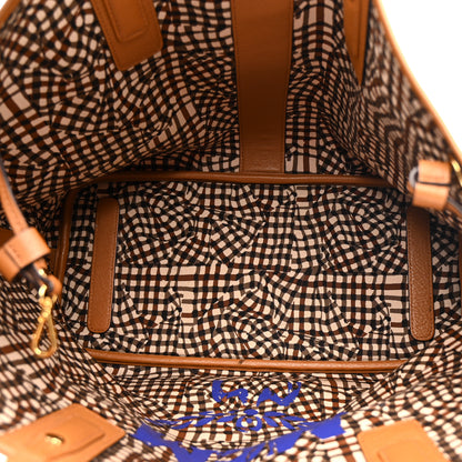 MCM Visetos Large Liz Reversible Shopper Tote Cognac 8 of 16