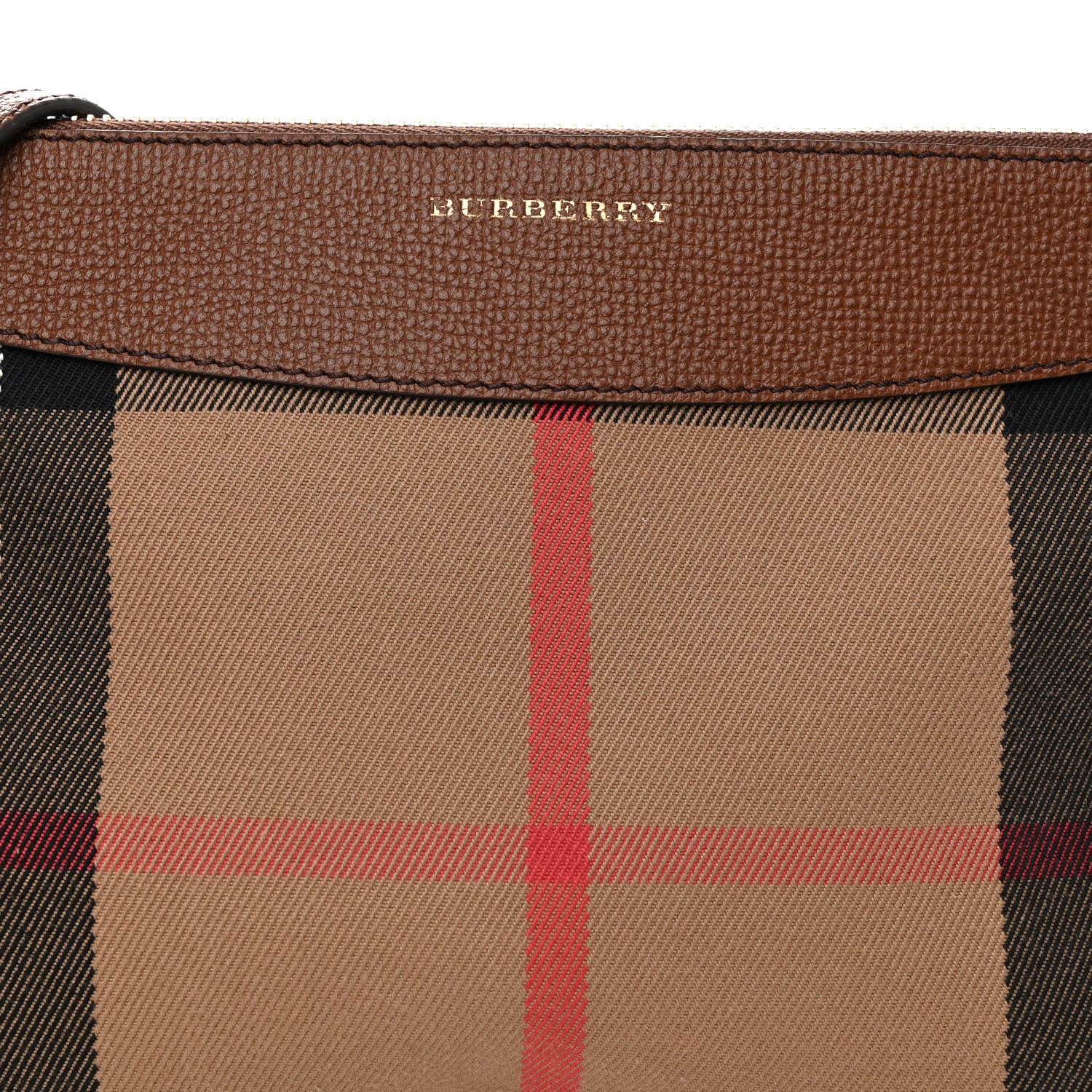 Burberry House Check Derby Peyton Crossbody Clutch Bag Tan 7 of 9