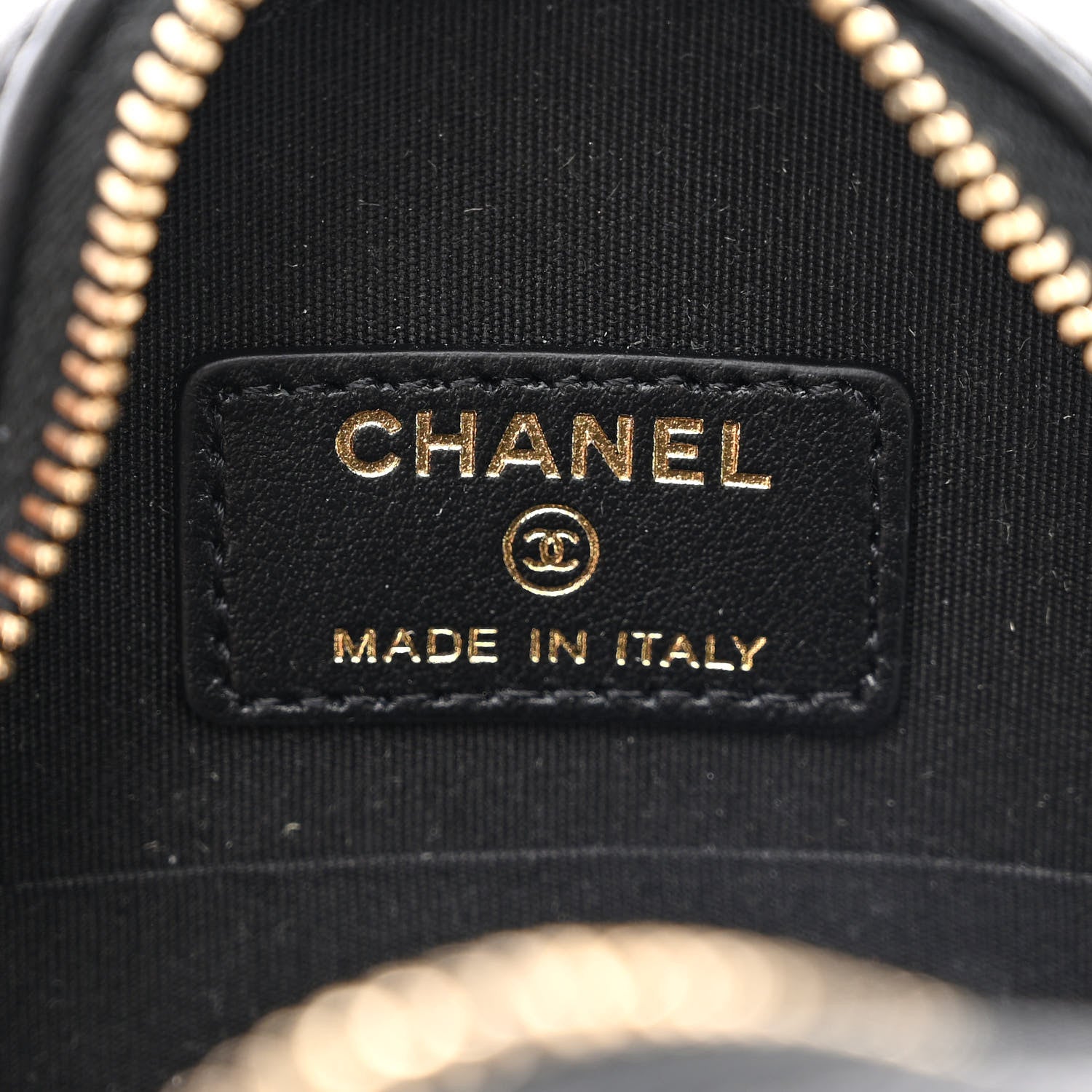 Chanel Caviar Camellia Quilted Round Clutch With Chain Black 6 of 10