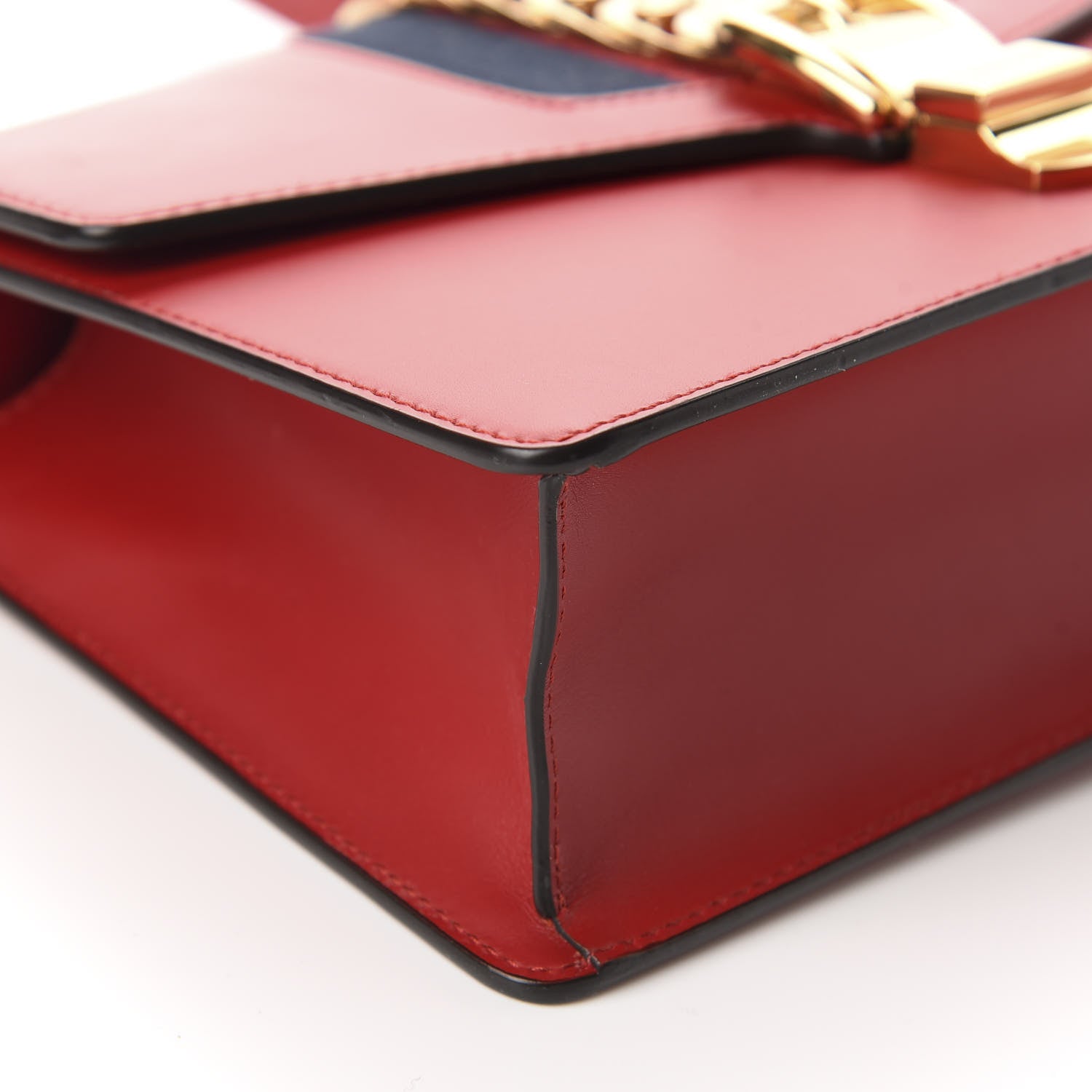 Gucci Calfskin Small Sylvie Shoulder Bag Hibiscus Red 6 of 11