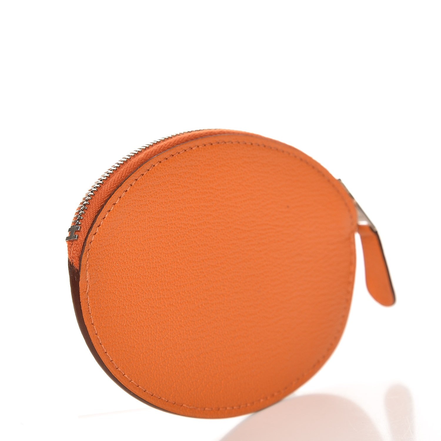 Hermes Chevre Mysore Evelyne Coin Purse Orange 3 of 8