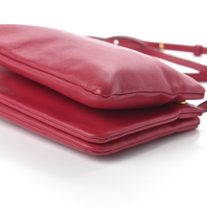 Celine Lambskin Small Trio Crossbody Bag Fuchsia 7 of 11