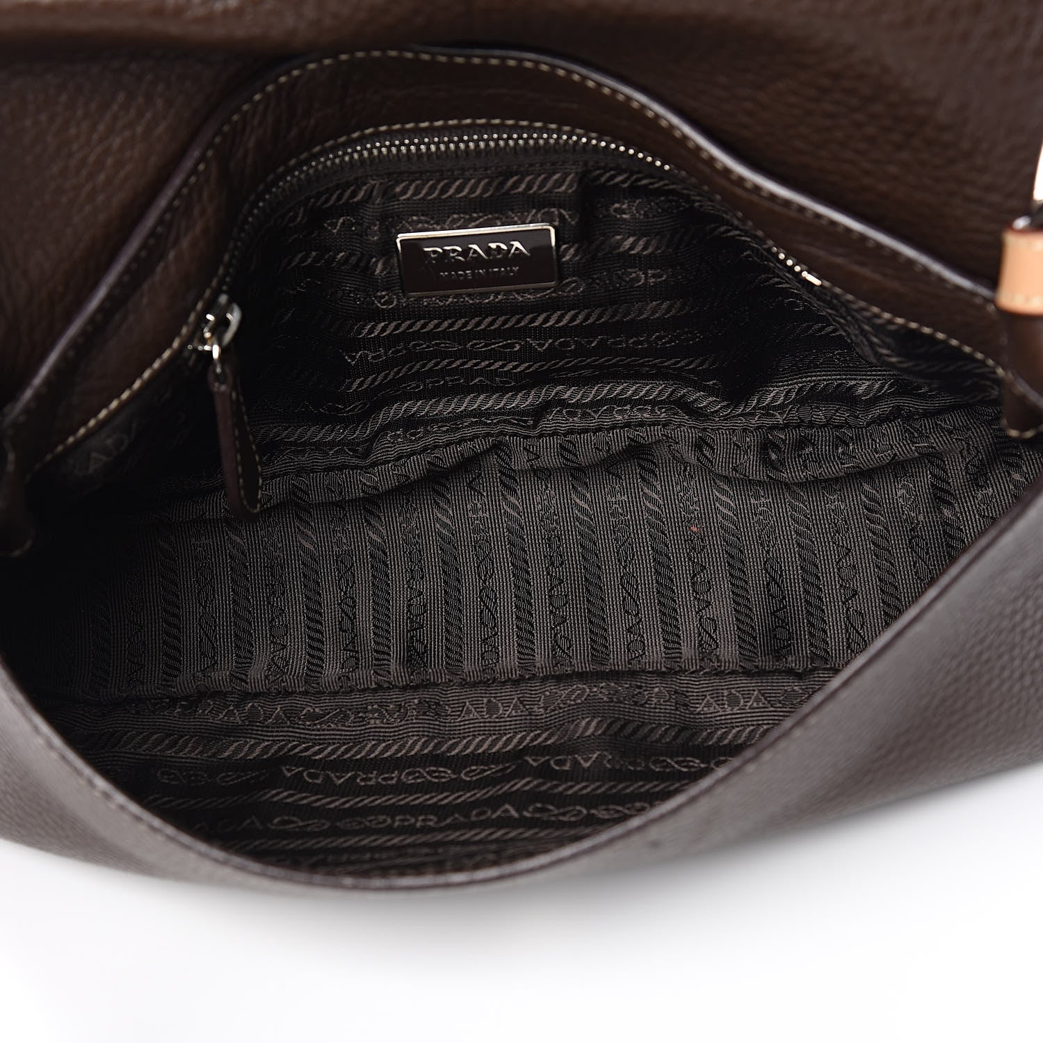 Prada Vitello Daino Shoulder Bag Caffe Naturale 5 of 10