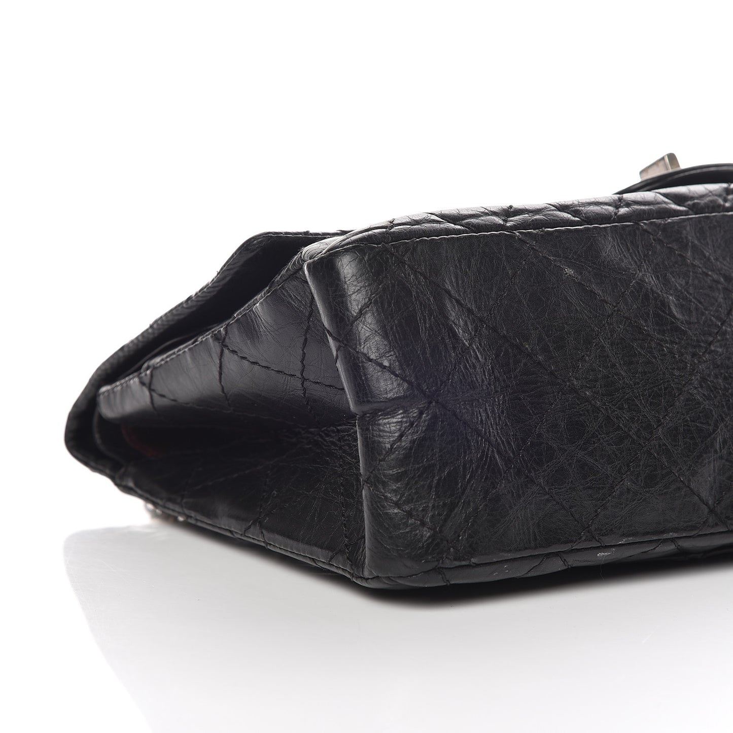 Aged Calfskin Quilted 2.55 Reissue 226 Flap Black