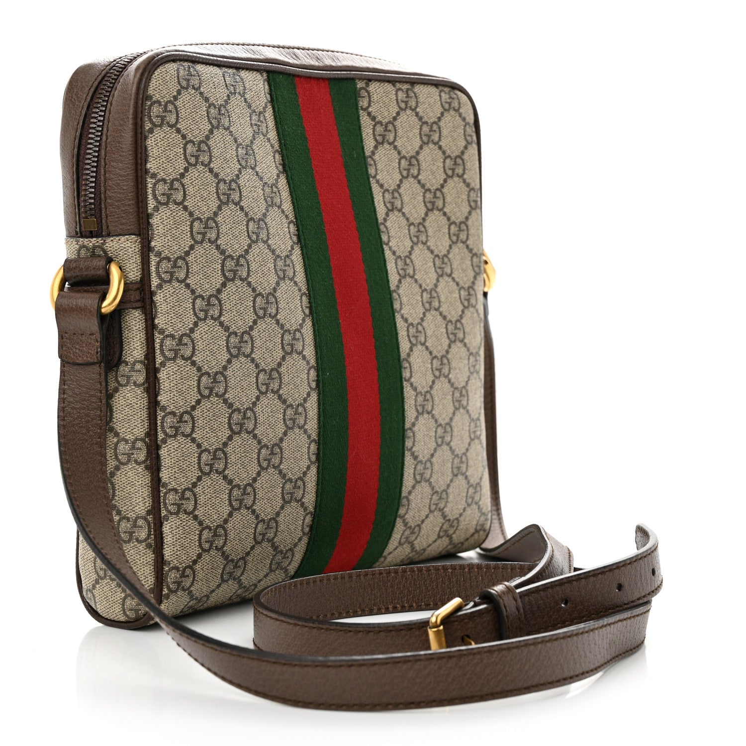 Gucci GG Supreme Monogram Web Small Ophidia Messenger Bag Brown 3 of 11