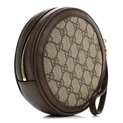 Gucci GG Supreme Monogram Web Ophidia Circle Wristlet Beige New Acero 3 of 8