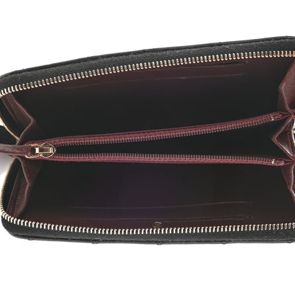 Chanel Lambskin Quilted Small Zip Around Wallet Black 5 of 13