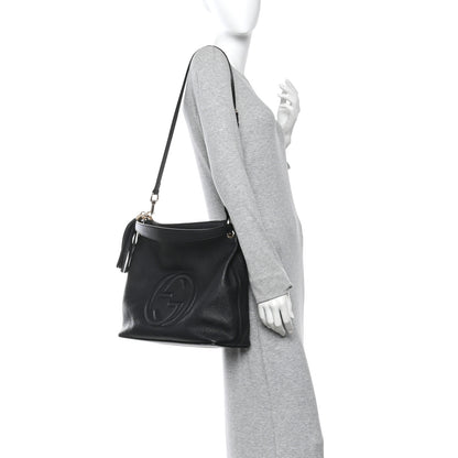 Gucci Pebbled Calfskin Large Soho Hobo Black 2 of 13
