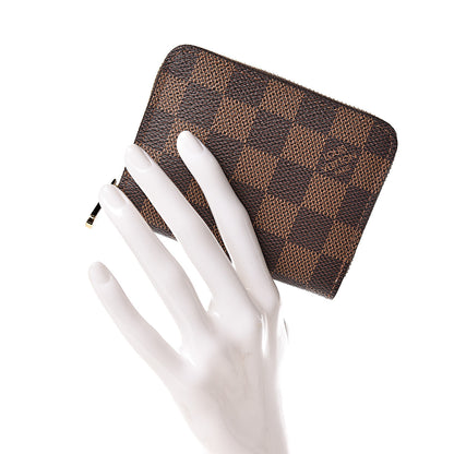 Louis Vuitton Damier Ebene Zippy Coin Purse Rose Ballerine 2 of 7