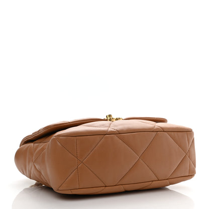 Chanel Lambskin Quilted Large Chanel 19 Flap Brown 3 of 10